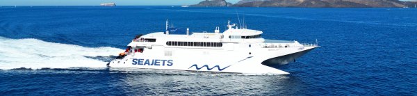 Die Hochgeschwindigkeitsfähre Naxos Jet von Seajets