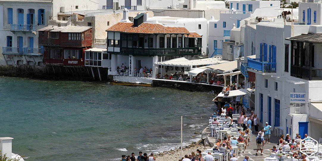 La petite Venise dans la ville de Mykonos