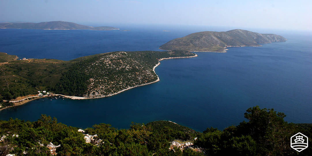Blick von Agios Panteleimon in Skyros