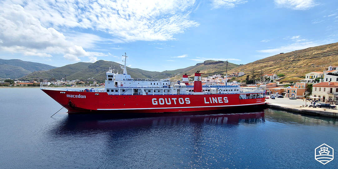 Die Fähre Macedon der Reederei Goutos Lines