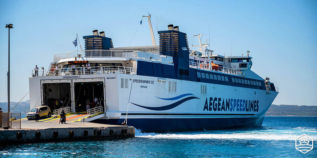 Aegean Speed Lines (high speed) in the port of Milos