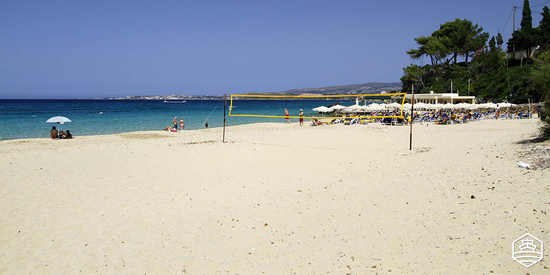 La plage de Platis Gialos à Céphalonie